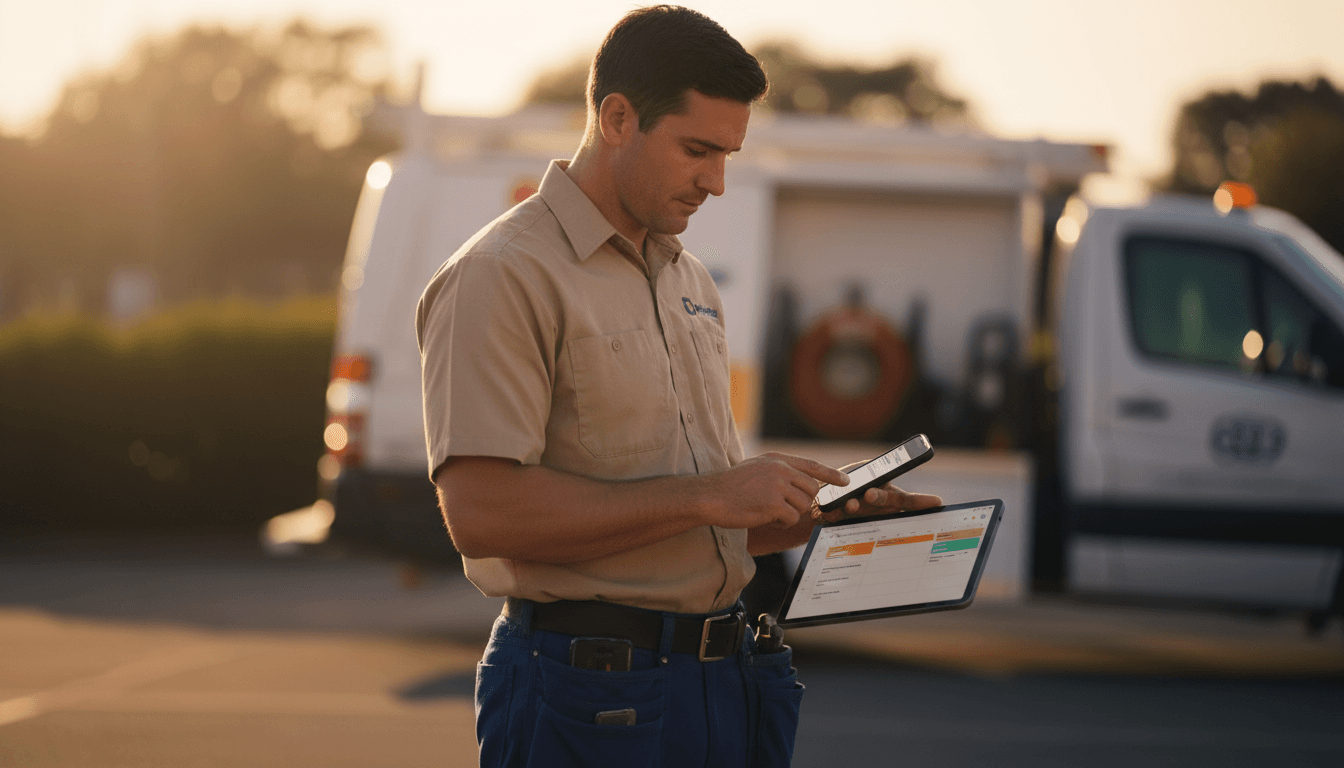 Appointment calendar synced to service schedule