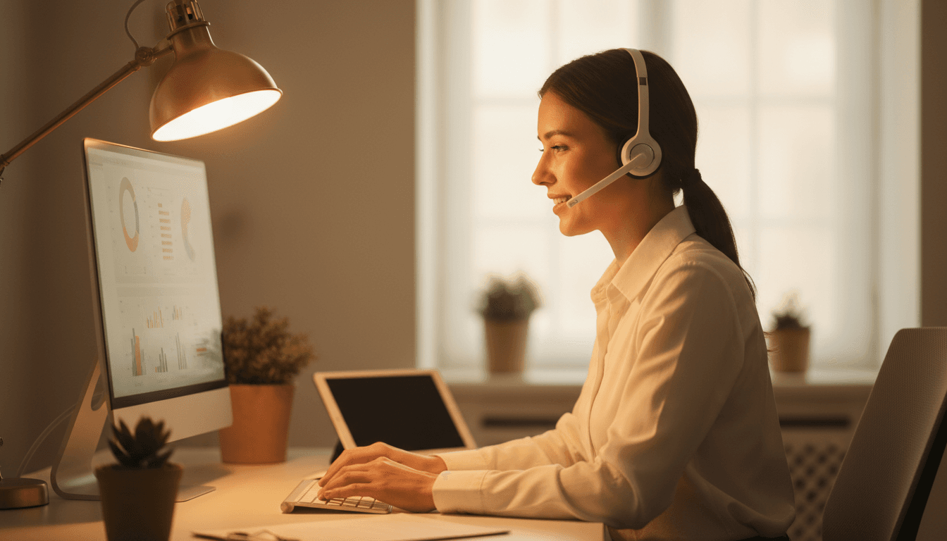 Appointment specialist speaking with prospect