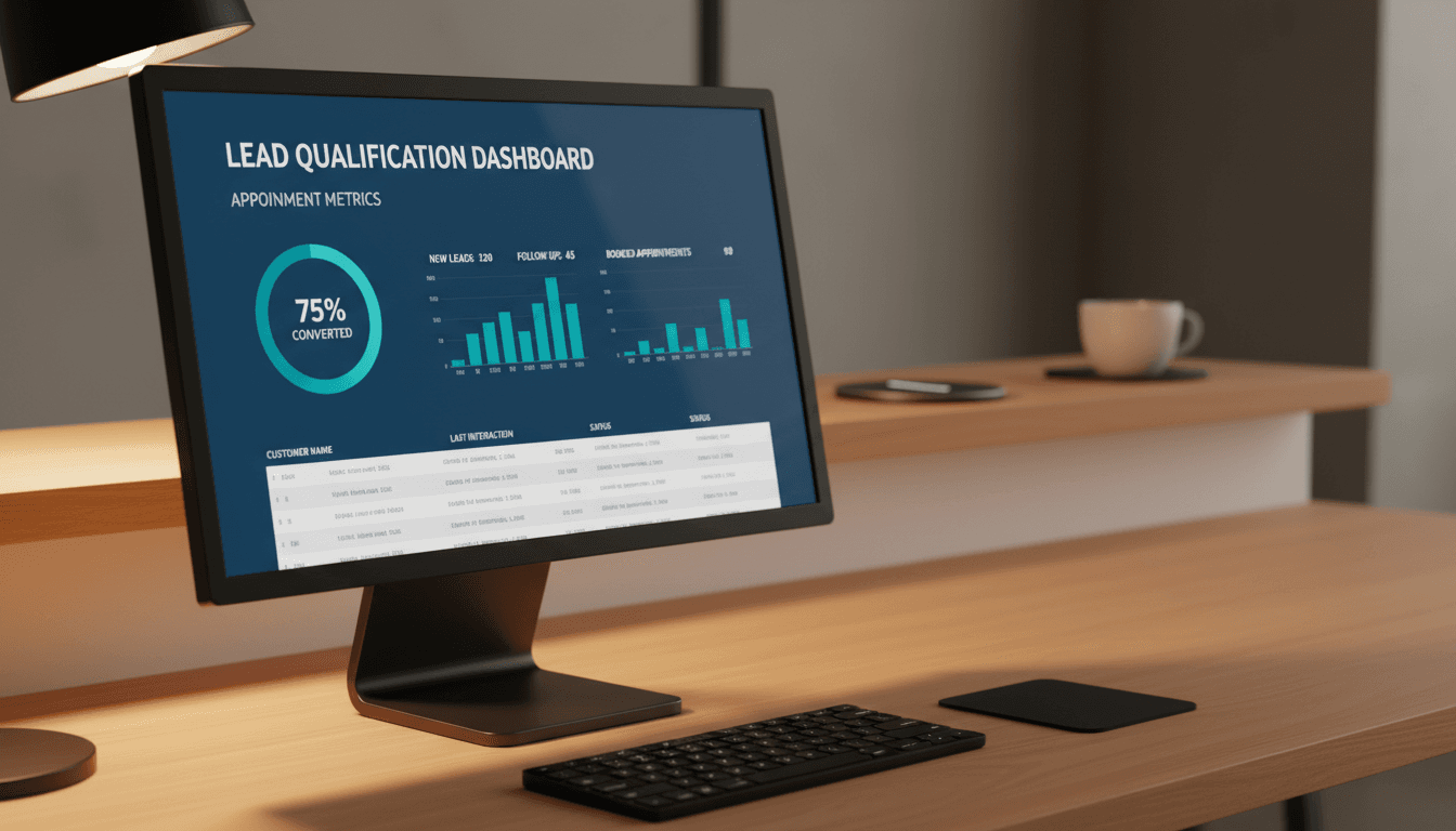 High-intent lead screening AI interface