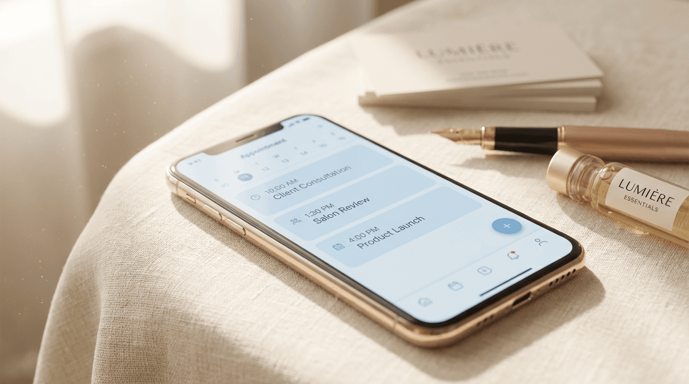 Appointment confirmation notification on mobile device